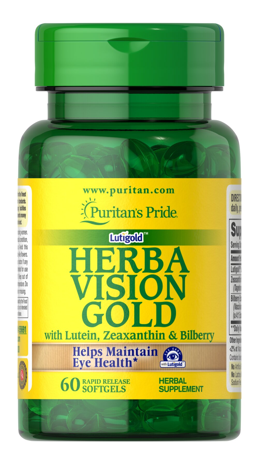 Herbavision 黃金版含有葉黃素、山桑子和玉米黃質。